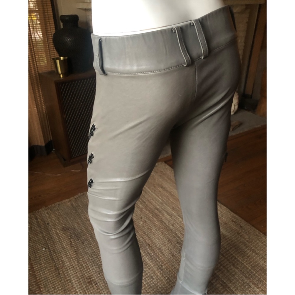 NWOT Thomas Wylde grey Stretch leather pants XS - Picture 3 of 8